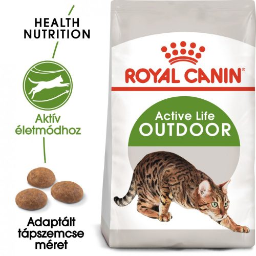 ROYAL CANIN OUTDOOR - szabadba gyakran kijáró, aktív felnőtt macska száraz táp (0,4 kg)