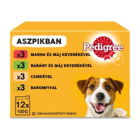 Pedigree Alutasak 12x100g PIROS Vegyes Válogatás Aszpikban