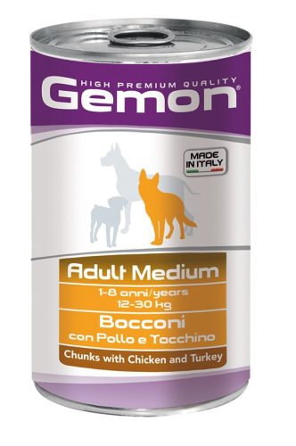 Gemon Dog Médium Pulyka+Csirke 1250g