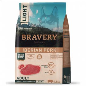   Bravery 12kg Ibériai Sertés száraz kutyatáp Light száraz kutyatáp