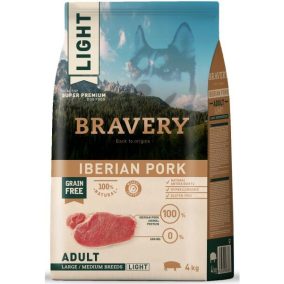   Bravery 4kg Ibériai Sertés száraz kutyatáp Light száraz kutyatáp
