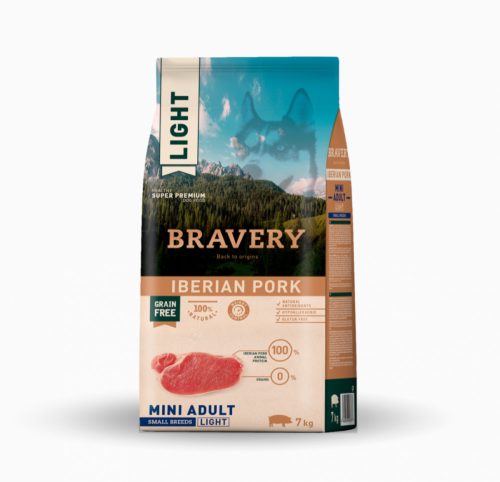 Bravery 7kg Small Ibériai Sertés Light száraz kutyatáp