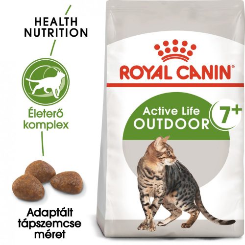 ROYAL CANIN OUTDOOR 7+ - szabadba gyakran kijáró, aktív idősödő macska száraztáp  (10 kg)