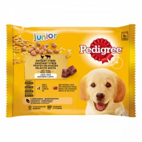   Pedigree 4x100g Junior Csirkével + Rizs, Marha + Máj + Rizs Aszpikban Alutasak DD72T