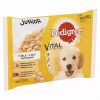 Pedigree 4x100g Junior Csirkével + Rizs, Marha + Máj + Rizs Aszpikban Alutasak DD72T