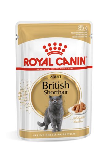 ROYAL CANIN BRITISH SHORTHAIR ADULT - Brit rövidszörű felnőtt macska nedves táp (12*85g)