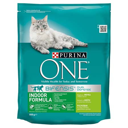 Purina One Indoor Pulykás Száraz macskaeledel 800g