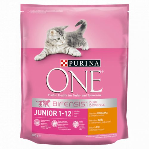 Purina One Junior Csirkés Száraz macskaeledel 800g