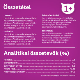 Whiskas Halas válogatás Aszpikban Alutasakos macskaeledel 12x85g