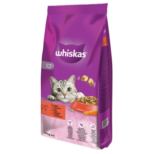 Whiskas 14kg Marhás száraztáp felnőtt macskák számára