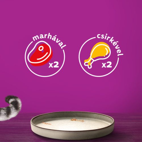 Whiskas 4x85g Pure Delight Zamatos falatkák aszpikban DD06W/DG82E/FD17F