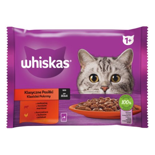 Whiskas 4x85g Klasszikus ételek mártásban DC45K/ DF22X