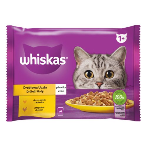 Whiskas 4x85g Baromfi Válogatás Aszpikban DB94W