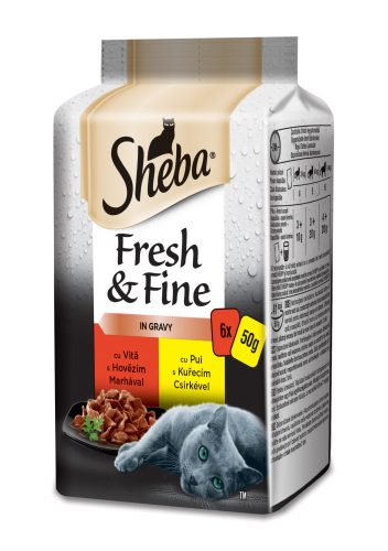Sheba Mini 6x50g Marha+Csirke alutasakos macskaeledel