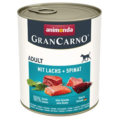 GranCarno 800g Lazac + Spenót + Marha