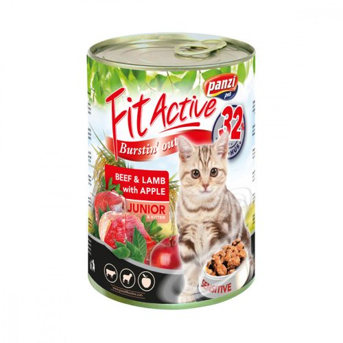 Panzi FitActive CAT 415g konzerv Junior Marha+Bárány
