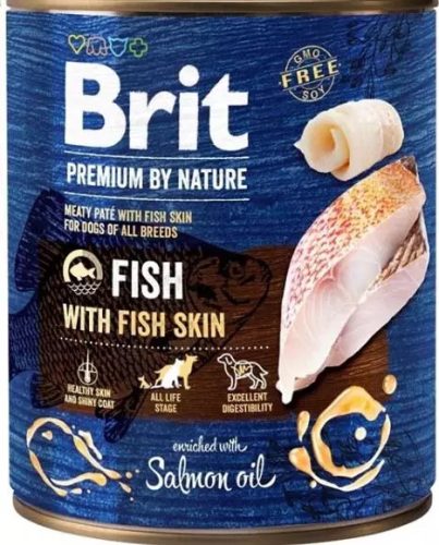 Brit Prémium Adult Paté Hal Halbőrrel 800g Kutyakonzerv
