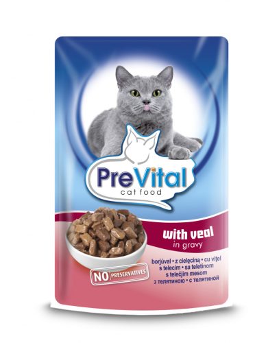 Prevital 100g Borjú Szószban Alutasakos Macskaeledel
