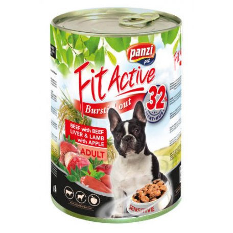Panzi FitActive DOG 1240g konzerv Marha+Máj+Bárány