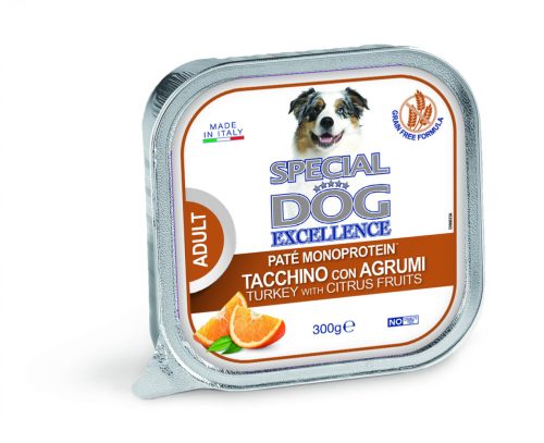 Special Dog Excellence Fruits 300g Pate Monoprotein Pulyka+Citrusfélék Alutálca