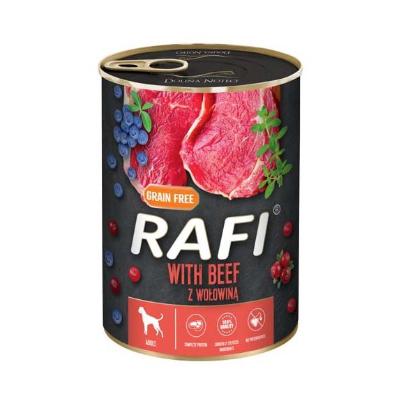 Rafi 400g Adult Pate Marha Kék és Vörösáfonyával Kutyakonzerv