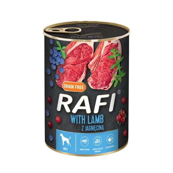 Rafi 400g Adult Pate Bárány Kék és Vörösáfonyával Kutyakonzerv