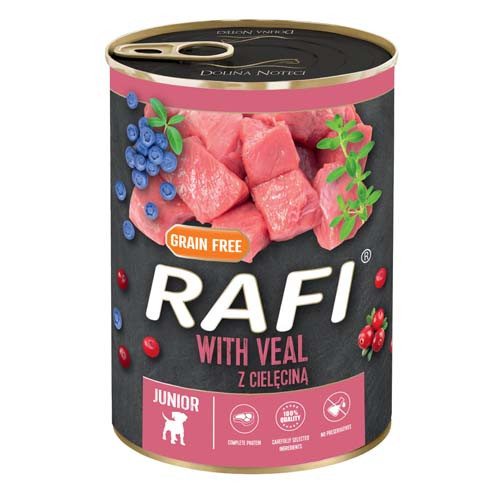 Rafi 400g Puppy Pate Borjú Kék és Vörösáfonyával Kutyakonzerv