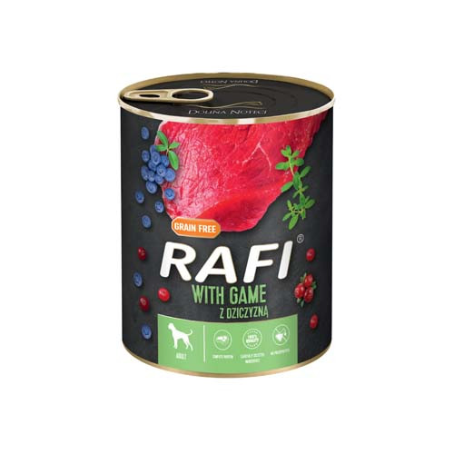 Rafi 800g Adult Pate Vad Kék és Vörösáfonyával Kutyakonzerv