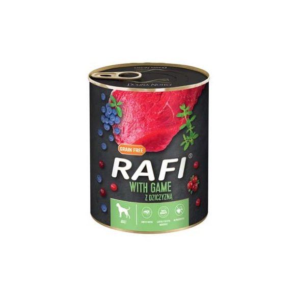 Rafi 800g Adult Pate Vad Kék és Vörösáfonyával Kutyakonzerv
