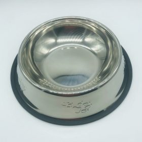 Etetőtál - fém, domború tappancs mintákkal 16cm 200ml