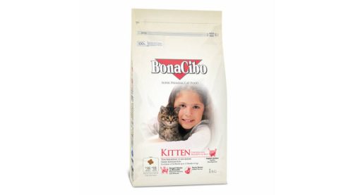 Bonacibo Cat 1,5kg Kitten Csirke, Szardella, Rák + Rizs száraztáp
