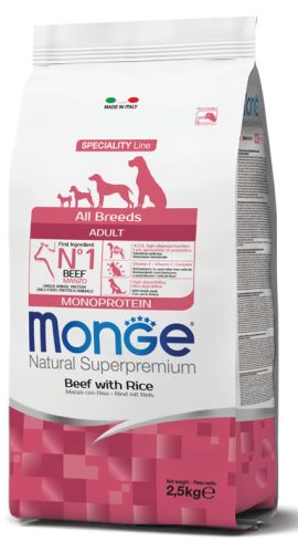 Monge Dog Speciality Line 2,5kg Puppy&Junior Marha + Rizs Monoprotein (minden fajtának)