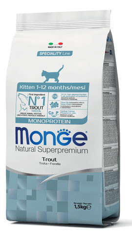 Monge Cat 1,5kg Kitten Monoprotein Pisztráng