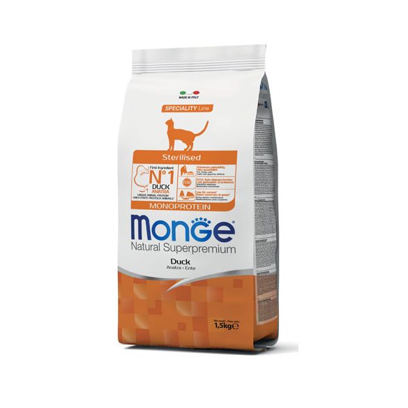 Monge Cat 1,5kg Monoprotein Steril Kacsa