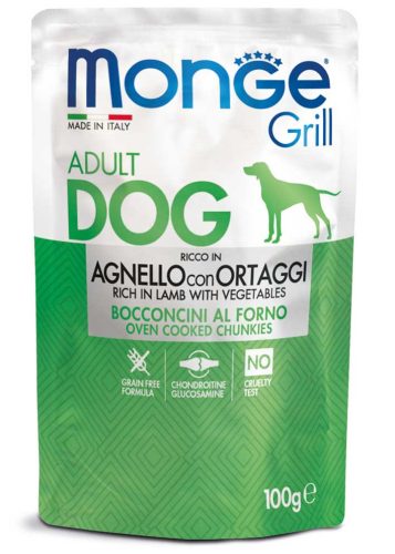 Monge Dog Grill 100g Alutasak Bárány + Zöldség