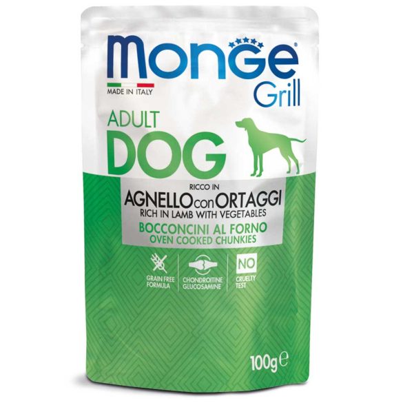 Monge Dog Grill 100g Alutasak Bárány + Zöldség