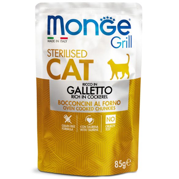 Monge Cat Grill 85g Alutasak Steril Kakas
