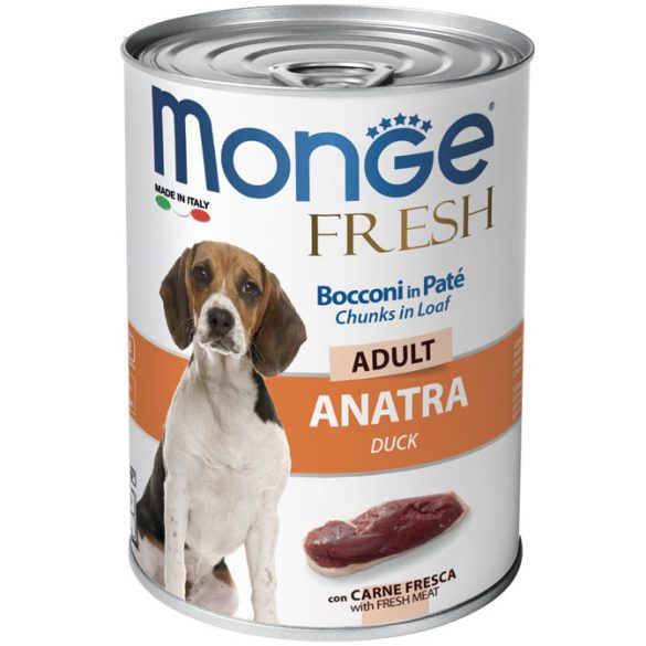 Monge Dog Fresh Paté+Chunkies 400g Konzerv Kacsa