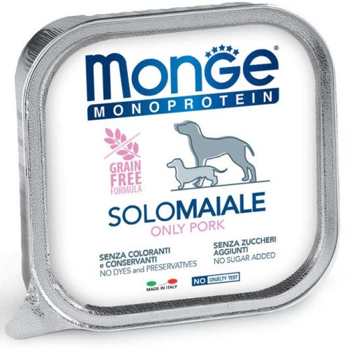 Monge Dog Monoprotein Paté 150g Alutálca 100% Sertés