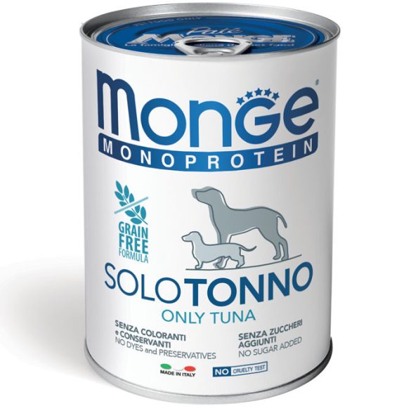 Monge Dog Monoprotein Paté 400g Konzerv 100% Tonhal