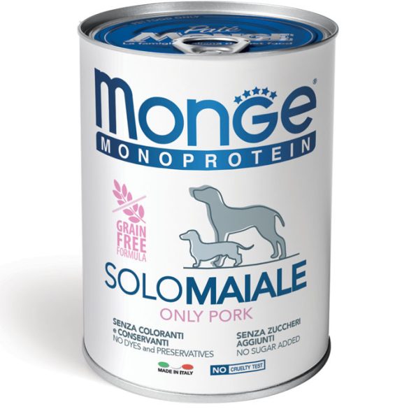 Monge Dog Monoprotein Paté 400g Konzerv 100% Sertés