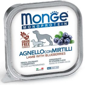  Monge Dog Monoprotein Fruits Paté 150g Alutálca Bárány + Áfonya