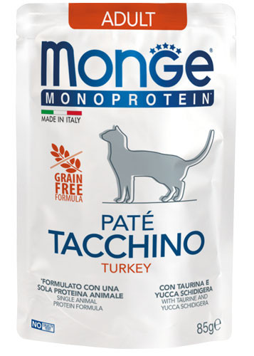Monge Cat Monoprotein Paté 85g Alutasak Pulyka