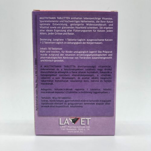LAVET Multivitamin tabl. macskának 50db
