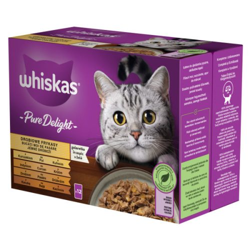 Whiskas Casserole Szárnyas válogatás Alutasakos macskaeledel 12x85g