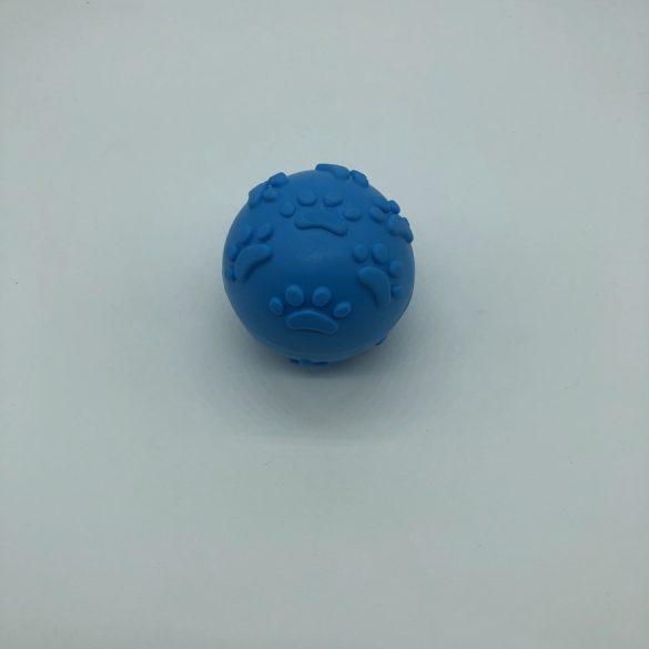 Gumilabda kutyajáték - sípolós - 7cm - tappancs - kék