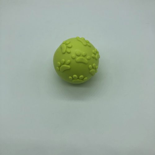 Gumilabda kutyajáték - sípolós - 7cm - tappancs - zöld