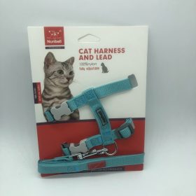   Macskahám szett - M - nyak 21-30cm, mellméret 27-42cm, póráz 115cm - FEKETE