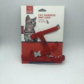   Macskahám szett - S - nyak 18-27cm, mellméret 20-40cm, póráz 115cm - PIROS
