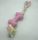 Gumicsont kutyajáték kötéllel kb 30cm - rózsaszín